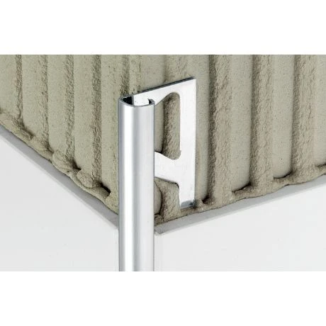 Schluter RONDEC-EB 2,5m 12,5mm Staal Geborsteld 1 Schluter RONDEC-EB 2,5m 12,5mm Staal Geborsteld