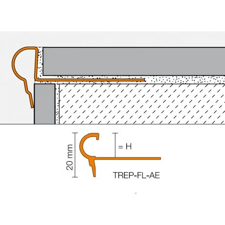 Schluter TREP-FL AE 1,0m 11mm Alu Mat 2 Schluter TREP-FL AE 1,0m 11mm Alu Mat - Afbeelding 2