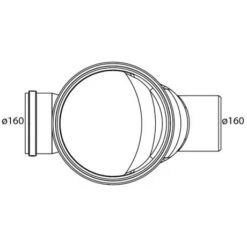 Sifonput PE Diam.315 - 1x160/1x160 -Bouw Materialens Winkel sifonput pe diam 315 1x160mm 1x160mm 2