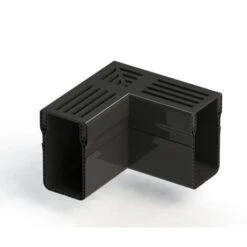 Stardrain 65/100 L-stuk Alu Rooster Zwart