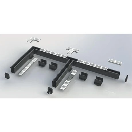 Stardrain 65/100 T-stuk Alu Rooster Grijs 2 Stardrain 65/100 T-stuk Alu Rooster Grijs - Afbeelding 2