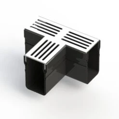 Stardrain 65/100 T-stuk Alu Rooster Grijs