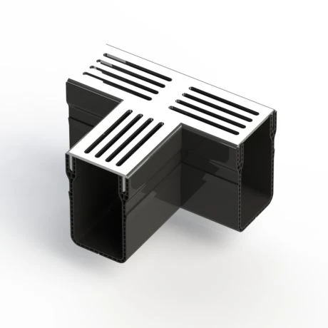 Stardrain 65/100 T-stuk Alu Rooster Grijs 1 Stardrain 65/100 T-stuk Alu Rooster Grijs