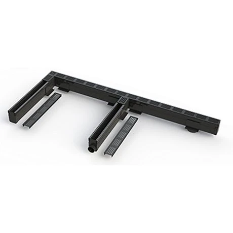 Stardrain 65/100 T-stuk Alu Rooster Zwart 2 Stardrain 65/100 T-stuk Alu Rooster Zwart - Afbeelding 2