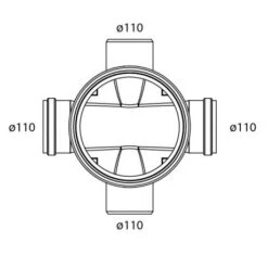 Toezichtsput PE Diam.250 - 4x110 -Bouw Materialens Winkel toezichtsput pe diam 250 4x110mm 2