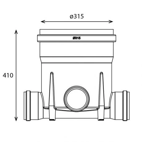 Toezichtsput PE Diam.315 - 4x110 2 Toezichtsput PE Diam.315 - 4x110 - Afbeelding 2