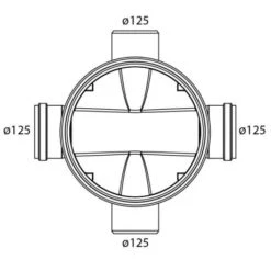 Toezichtsput PE Diam.315 - 4x125 -Bouw Materialens Winkel toezichtsput pe diam 315 4x125mm 3
