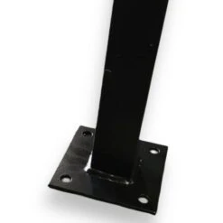 Vierkante Paal 60/60xmm200cm Met Voetplaat Zwart